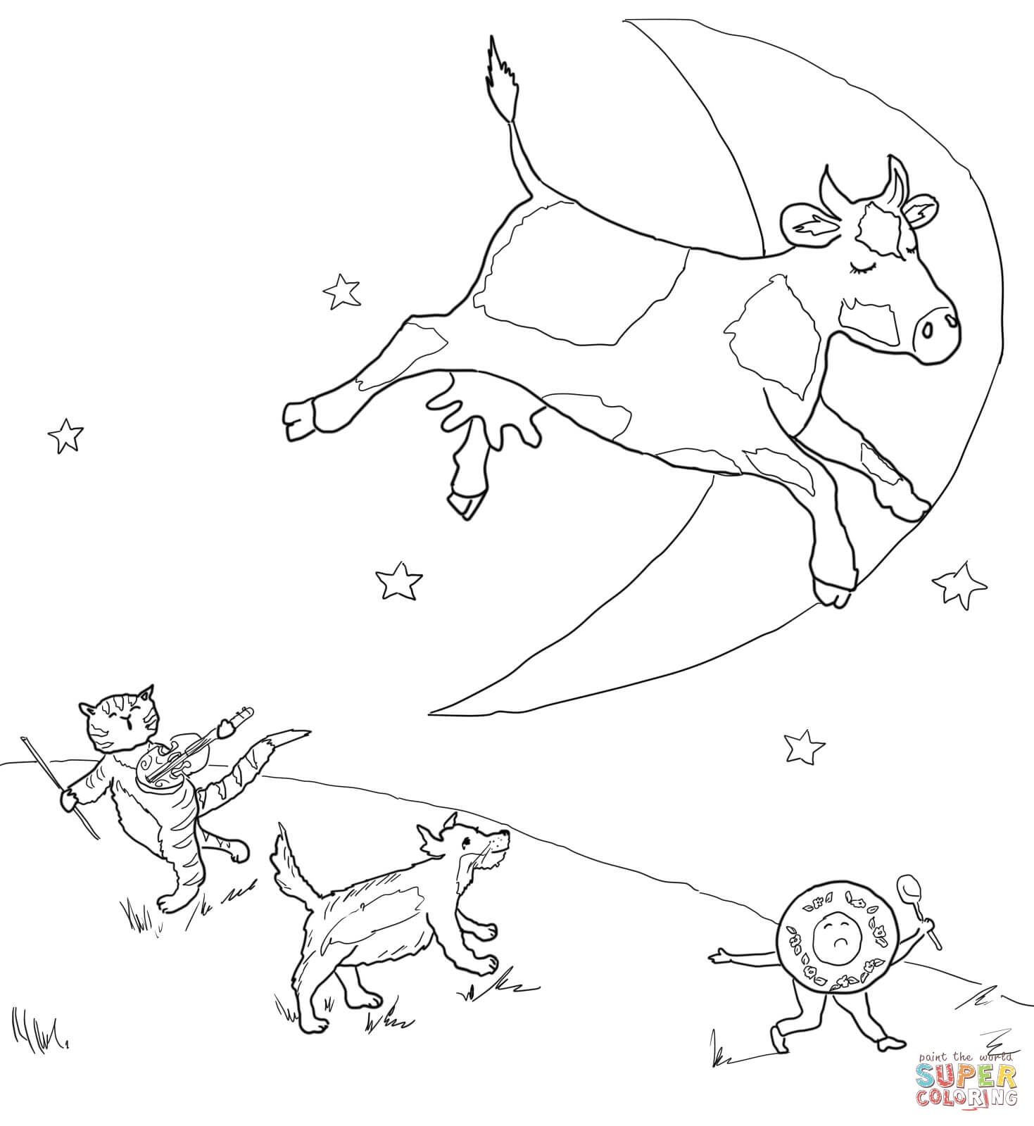 Hey Diddle Diddle Coloring Page | Free Printable Coloring Pages - Free Printable Nursery Rhyme Coloring Pages