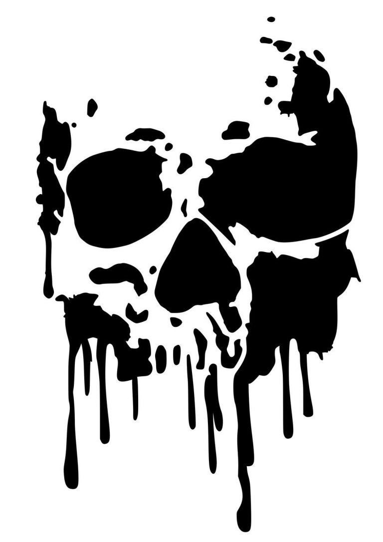 Printable Airbrush Skull Stencil Printable World Holiday