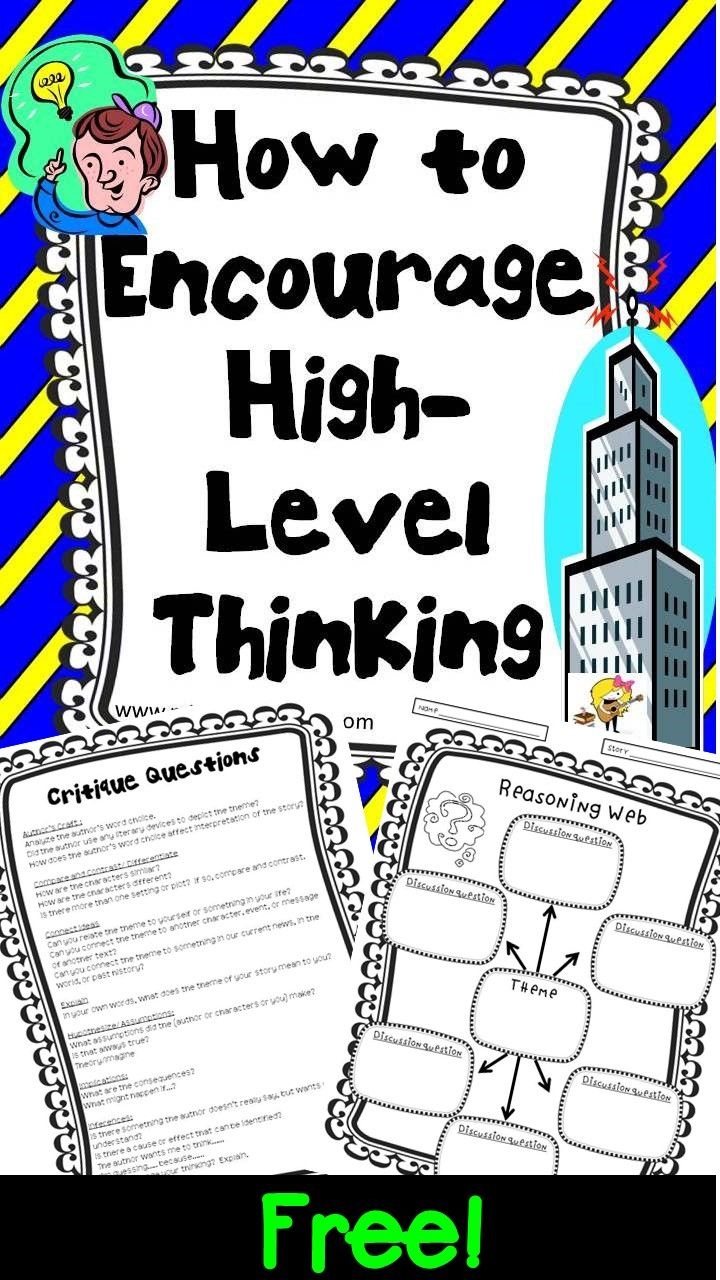 Higher-Level Thinking Lesson Plans And Printables For Any Book - Free Printable Level H Books