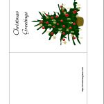Holiday Greeting Card With Christmas Tree   Christmas Cards Download Free Printable