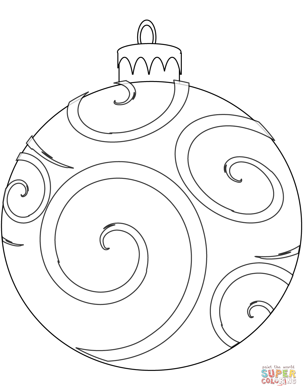 Holiday Ornament Coloring Page | Free Printable Coloring Pages - Free Printable Christmas Ornament Coloring Pages