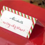 Holiday Place Card Diy Printable   Christmas Table Name Cards Free Printable