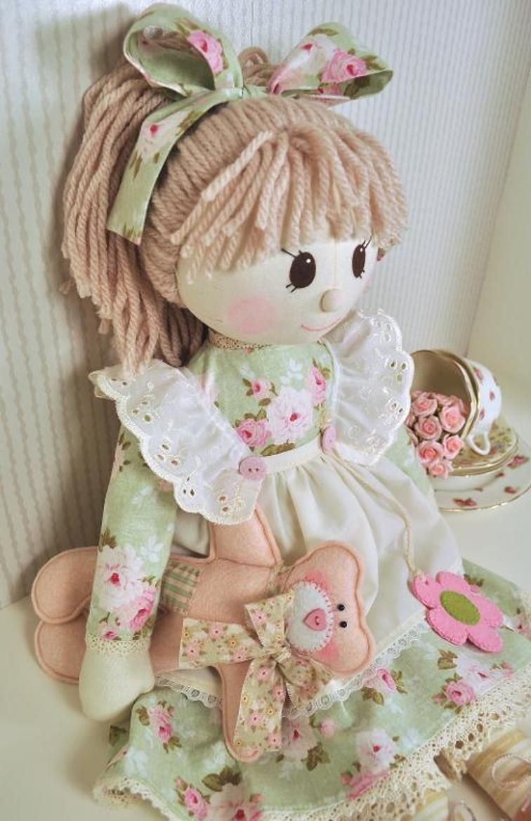 Holly Rag Doll Pattern - Pdf | Stuff To Try | Doll Sewing Patterns - Free Printable Cloth Doll Sewing Patterns