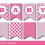Hot Pink Banner, Party Banner, Birthday Banner, Baby Shower Banner   Free Printable Baby Shower Banner Letters