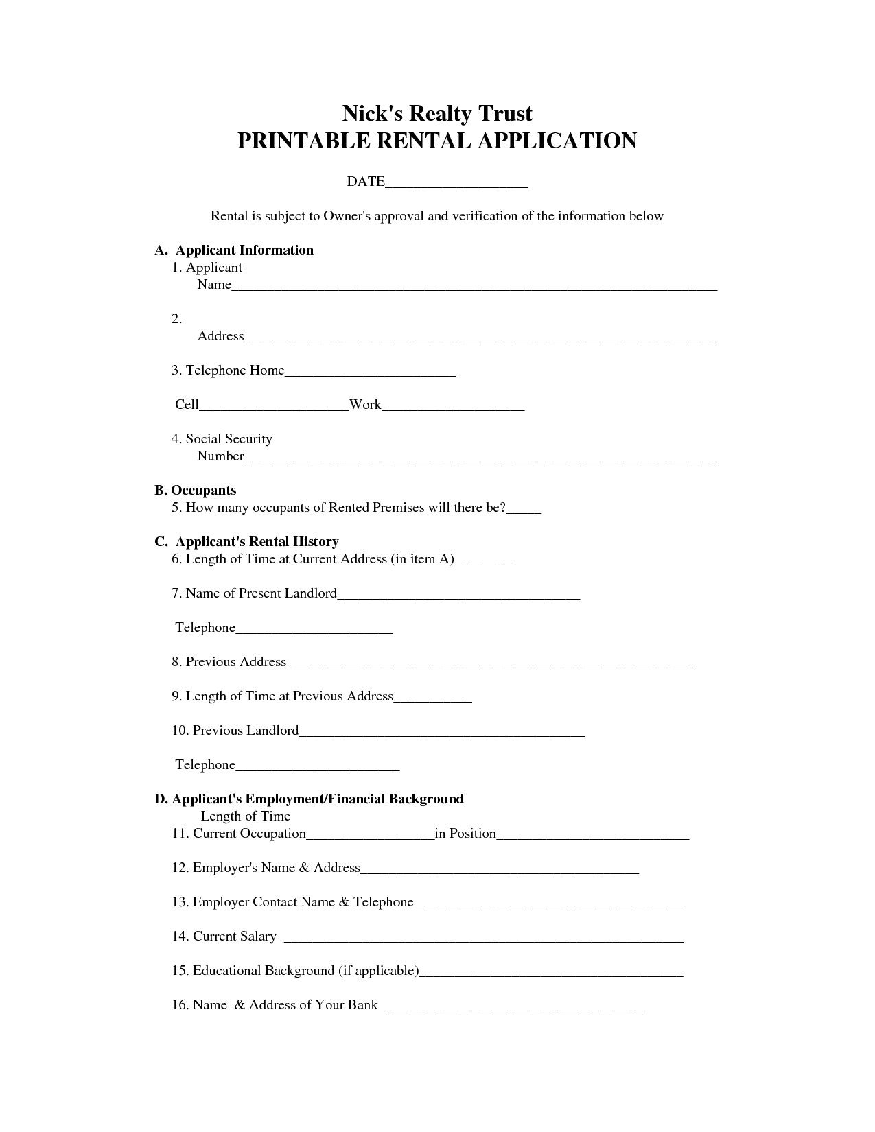 House Rental Agreement Template Florida | Property Rentals Direct - Free Printable Landlord Forms