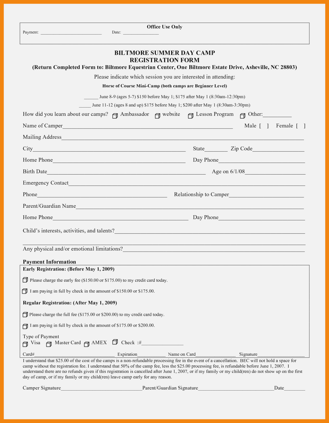 How I Successfuly | Realty Executives Mi : Invoice And Resume - Free Printable Summer Camp Registration Forms