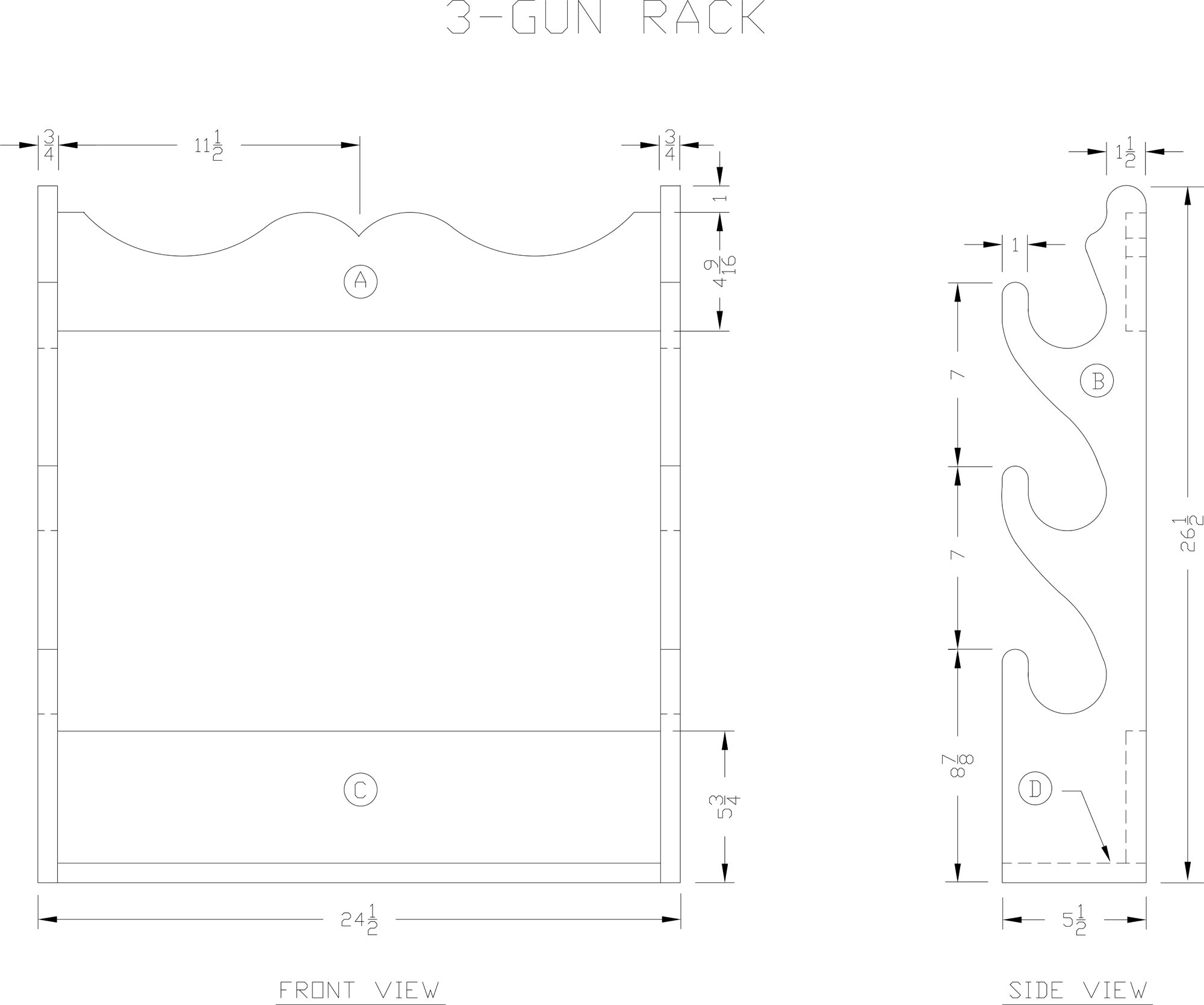 How To Build A Wooden 3-Gun Rack - Free Woodworking Plans At Lee&amp;#039;s - Free Printable Woodworking Plans