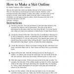 How To Make A Skit Outline | Writing | Script Writing, Writing   Free Printable Play Scripts