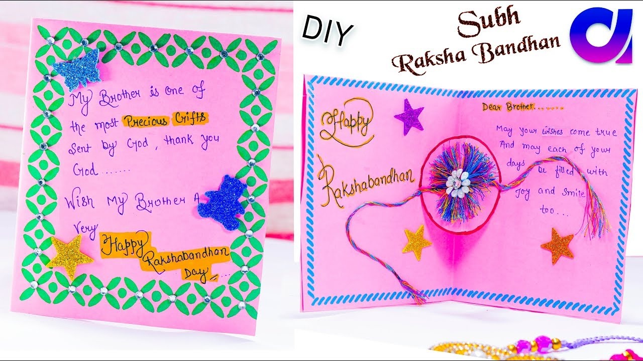 How To Make Handmade Greeting Cards For Rakhi | Raksha Bandhan Card - Free Online Printable Rakhi Cards