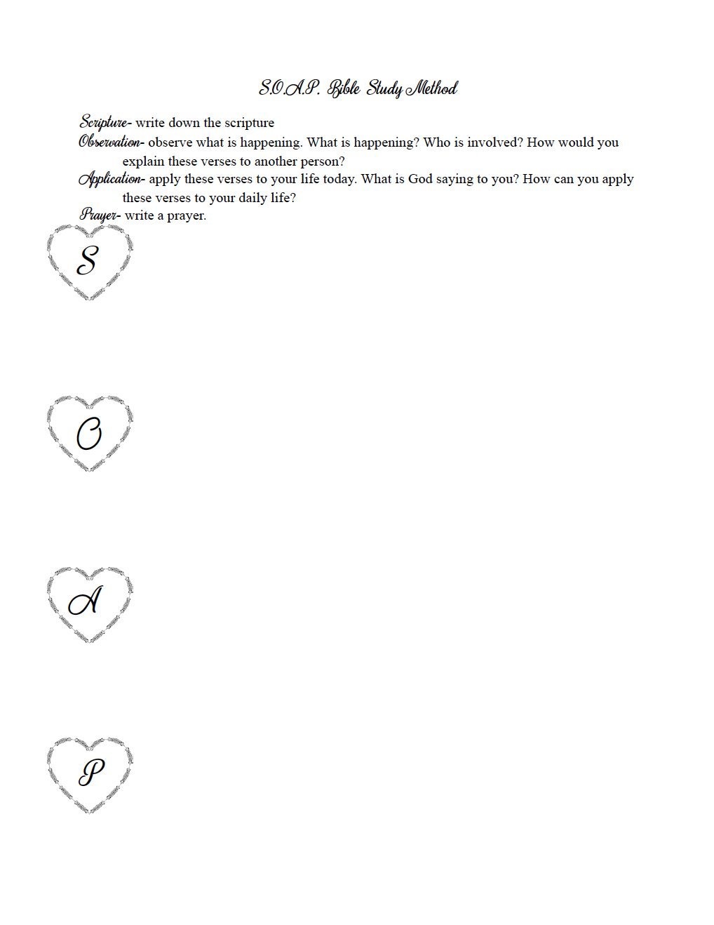 How To Soap Bible Study (&amp;amp; Free Bible Study Printables) - Free Printable Bible Study Worksheets