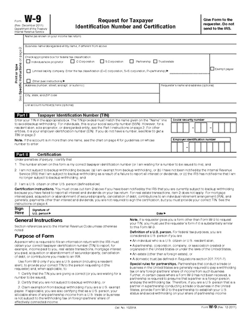 Blank W9 2018 2019 Free W9 Form To Print W9 Form Printable 2017