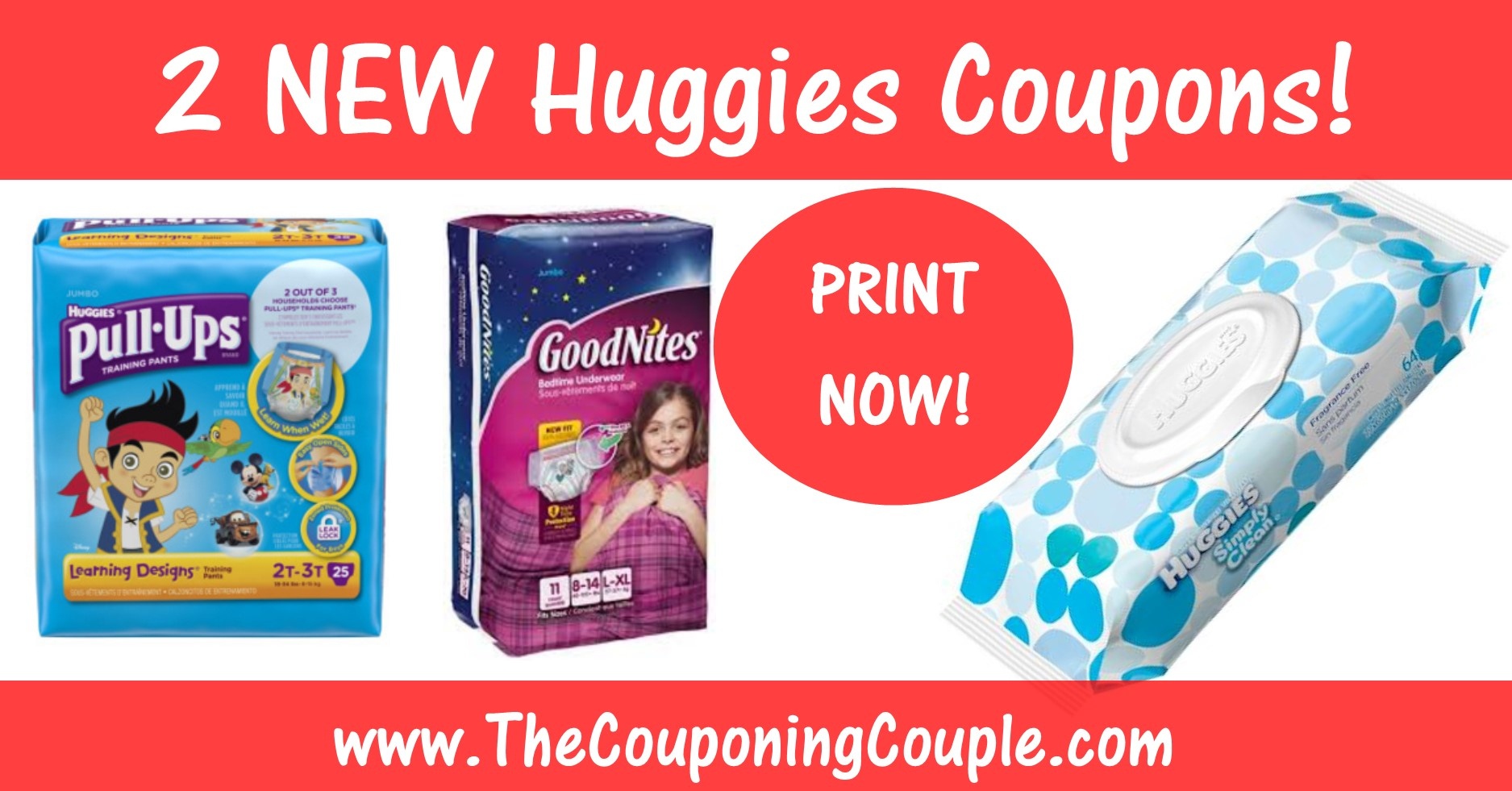 Huggies Wipes Printable Coupon + Pull-Ups &amp;amp; Goodnites Printable Coupon - Free Printable Coupons For Huggies Pull Ups