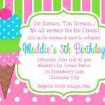 Ice Cream Birthday Party Invitations Pink Green In 2019 | Party   Ice Cream Party Invitations Printable Free