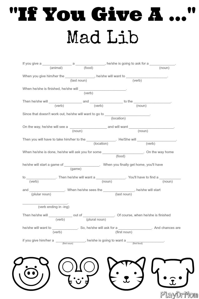 Free Online Mad Libs Printable