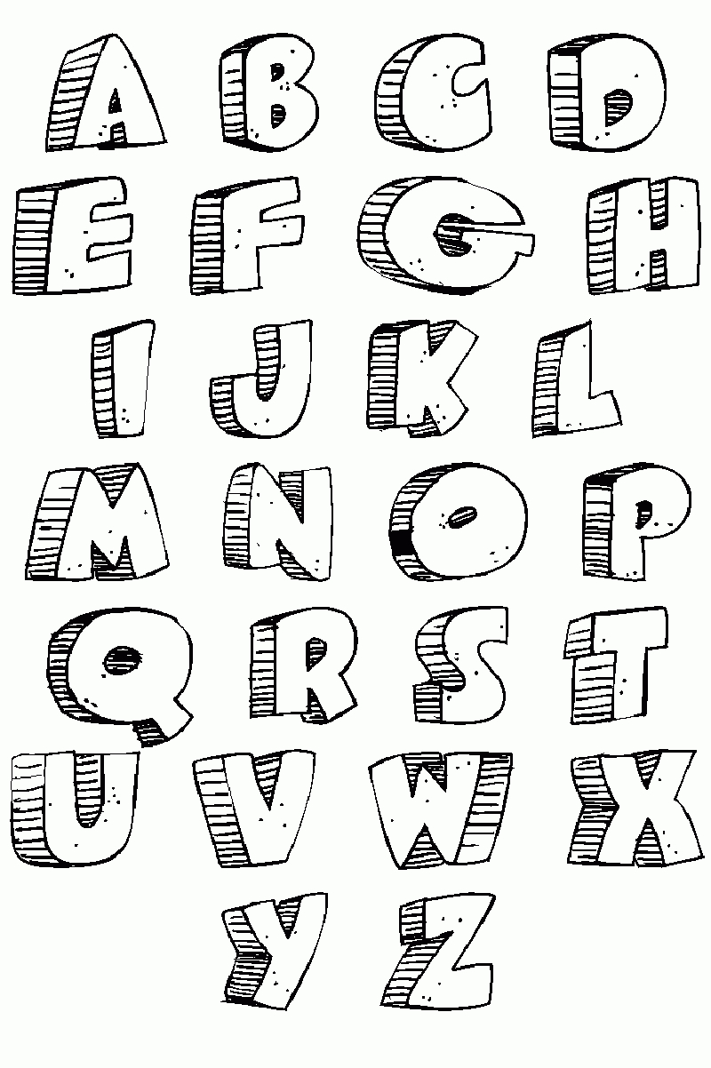 Image Detail For - Graffiti Pics And Fonts: Graffiti Alphabet - Free Printable Graffiti Letters Az