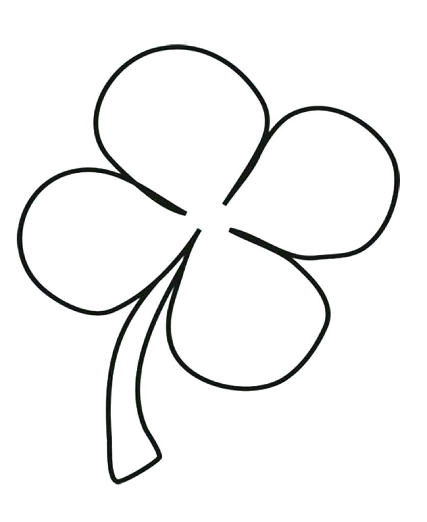 Inspirational Four Leaf Clover Coloring Pages | Coloring Pages - Four Leaf Clover Template Printable Free