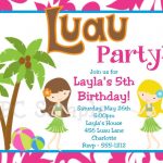 Inspirational Pool Birthday Party Invitations Templates Free   Hawaiian Party Invitations Free Printable