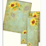 Instant Download Sunflower Printable Set Digital Download | Etsy   Free Printable Sunflower Stationery