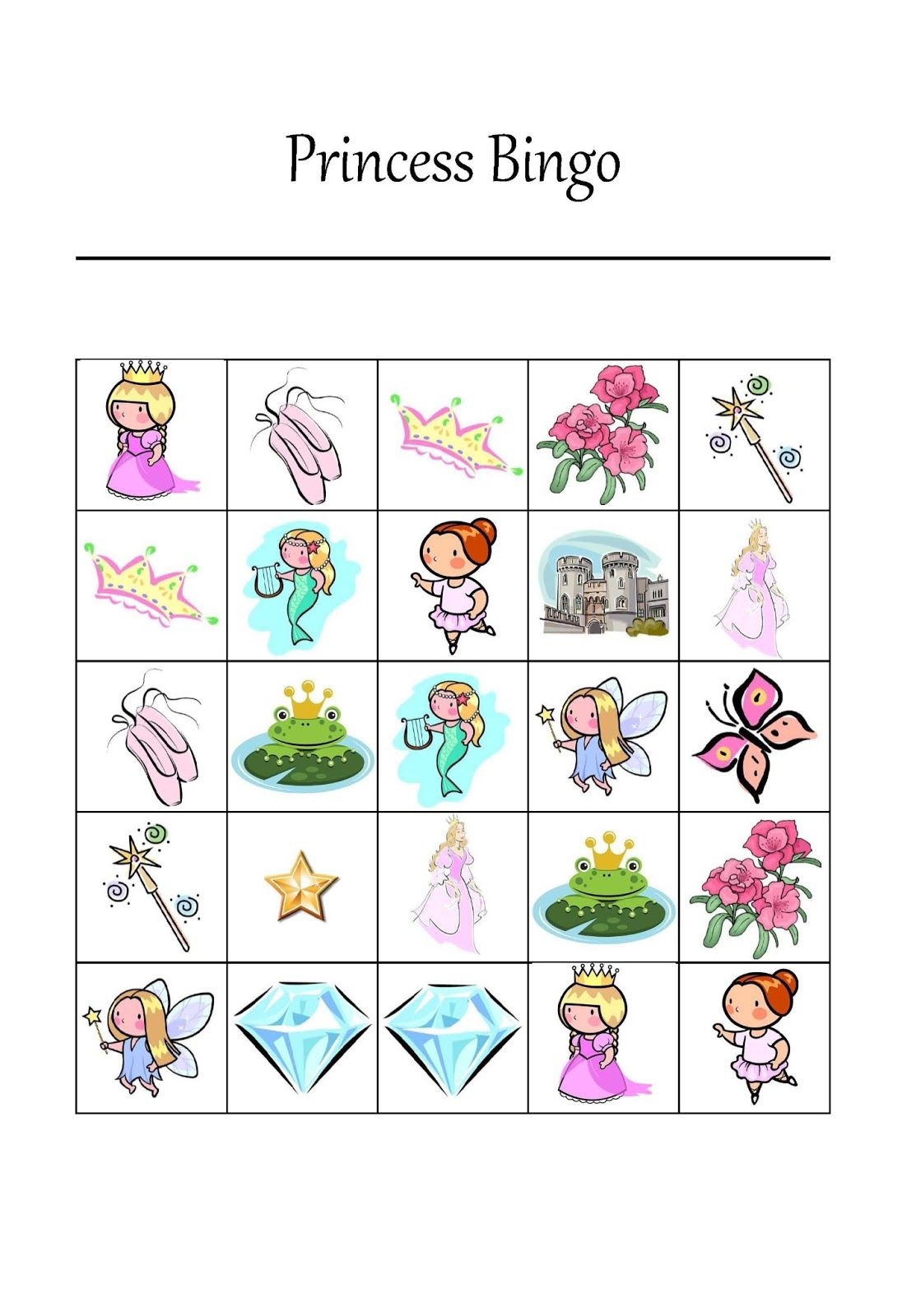 It&amp;#039;s A Princess Thing: Free Printable Princess Bingo Game | Party - Free Printable Tea Party Games