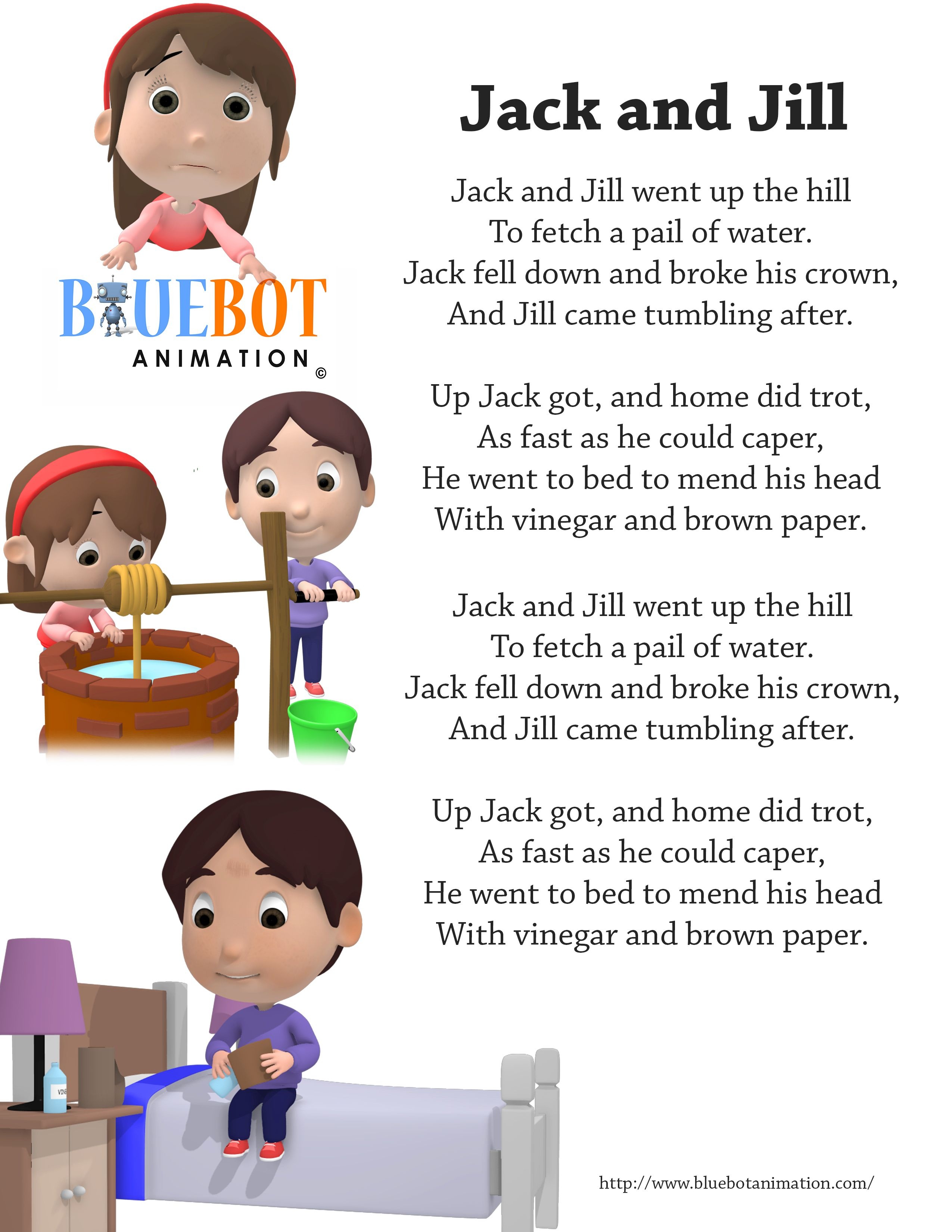 Rhyming Words In Jack And Jill