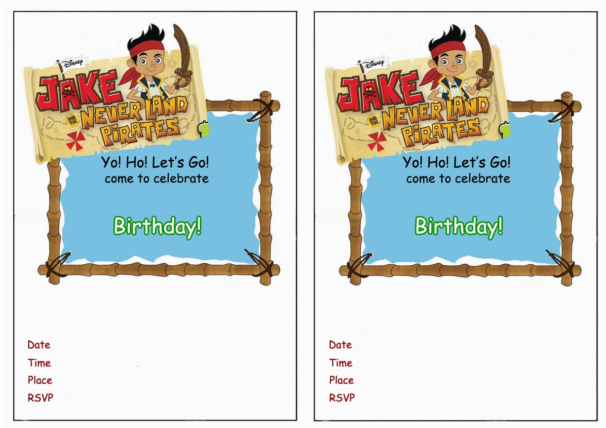 Free Printable Jake And The Neverland Pirates Birthday Banner