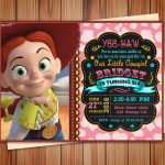 Jessie Cowgirl Toy Story Birthday Photo Invitation Chalkboard | Etsy   Toy Story Birthday Card Printable Free