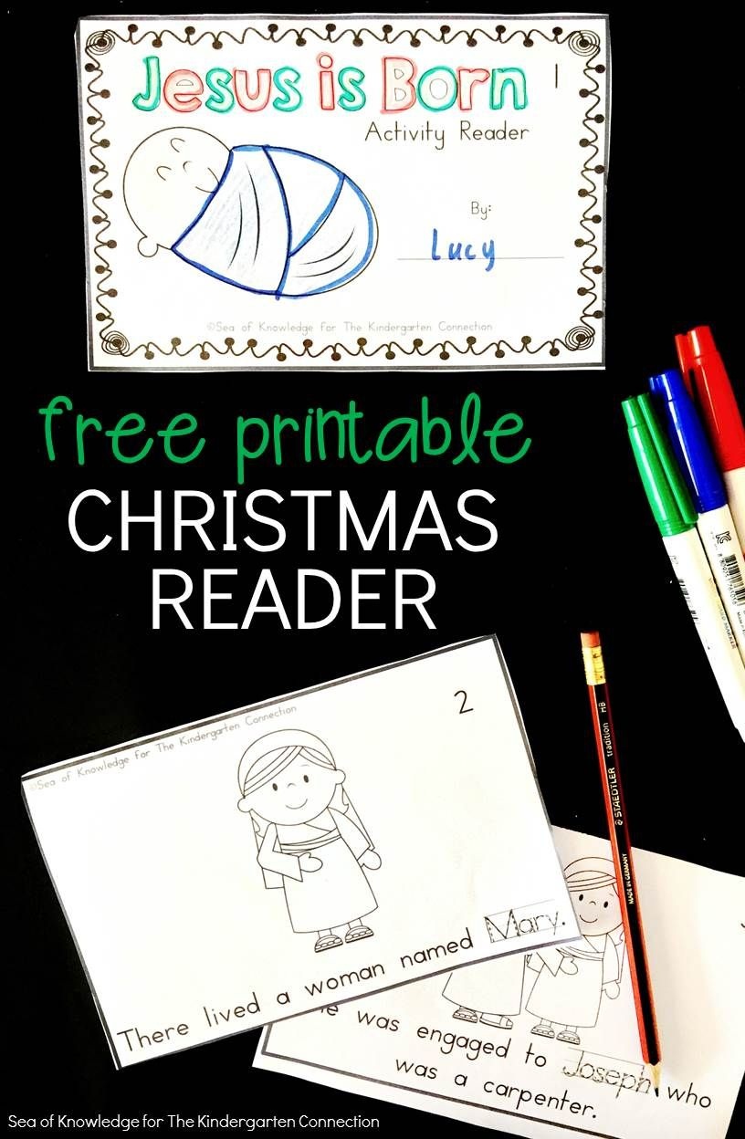 Jesus Is Born - Printable Christmas Reader | Kinderland - Free Printable Christmas Books For Kindergarten