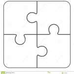 Jigsaw Puzzle Blank 2X2, Four Pieces Stock Illustration   Free Blank Printable Puzzle Pieces