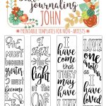 John   4 Bible Journaling Printable Templates, Illustrated Christian   Free Printable Bible Bookmarks Templates