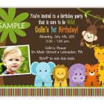 Jungle Themed 1St Birthday Party Invitations | Birthday Invitations   Jungle Theme Birthday Invitations Free Printable