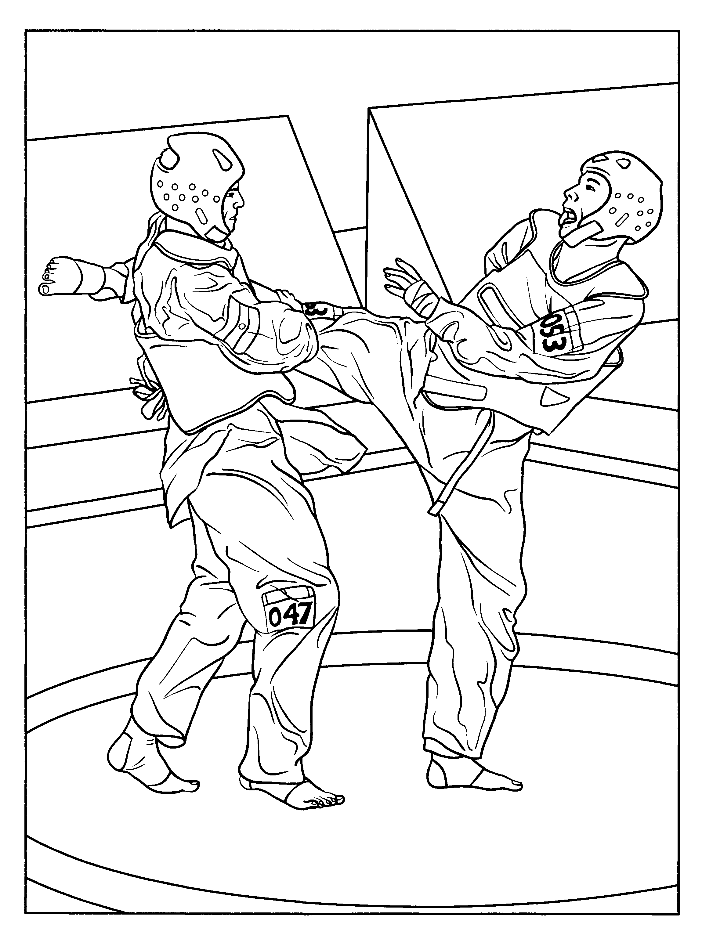 624 Cartoon Karate Coloring Pages To Print 