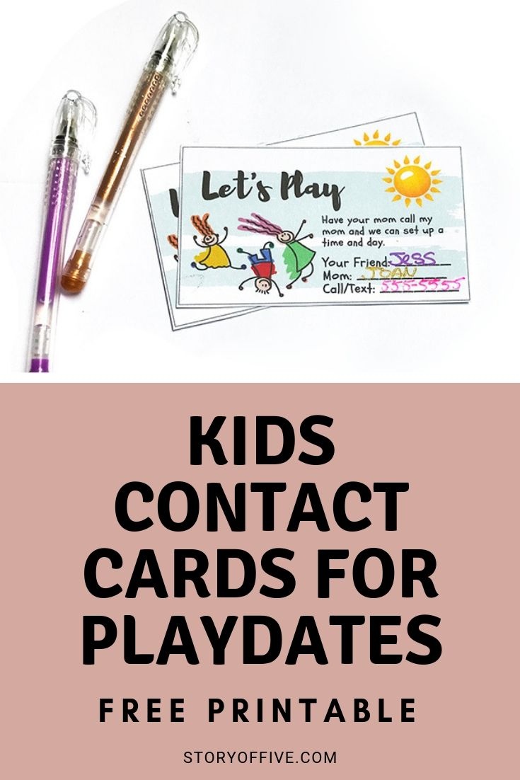 Kids Play Date / Keep In Touch Cards |Melanie @ The Story Of - Play Date Invitations Free Printable