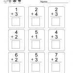 Kindergarten Addition Worksheet   Free Math Worksheet For Kids   Free Printable Preschool Addition Worksheets
