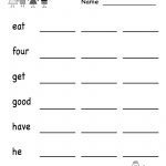 Kindergarten Basic Spelling Worksheet Printable | Kids Stuff   Free Printable Spelling Worksheets For 5Th Grade