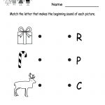 Kindergarten Christmas Phonics Worksheet Printable | Jax School   Christmas Fun Worksheets Printable Free
