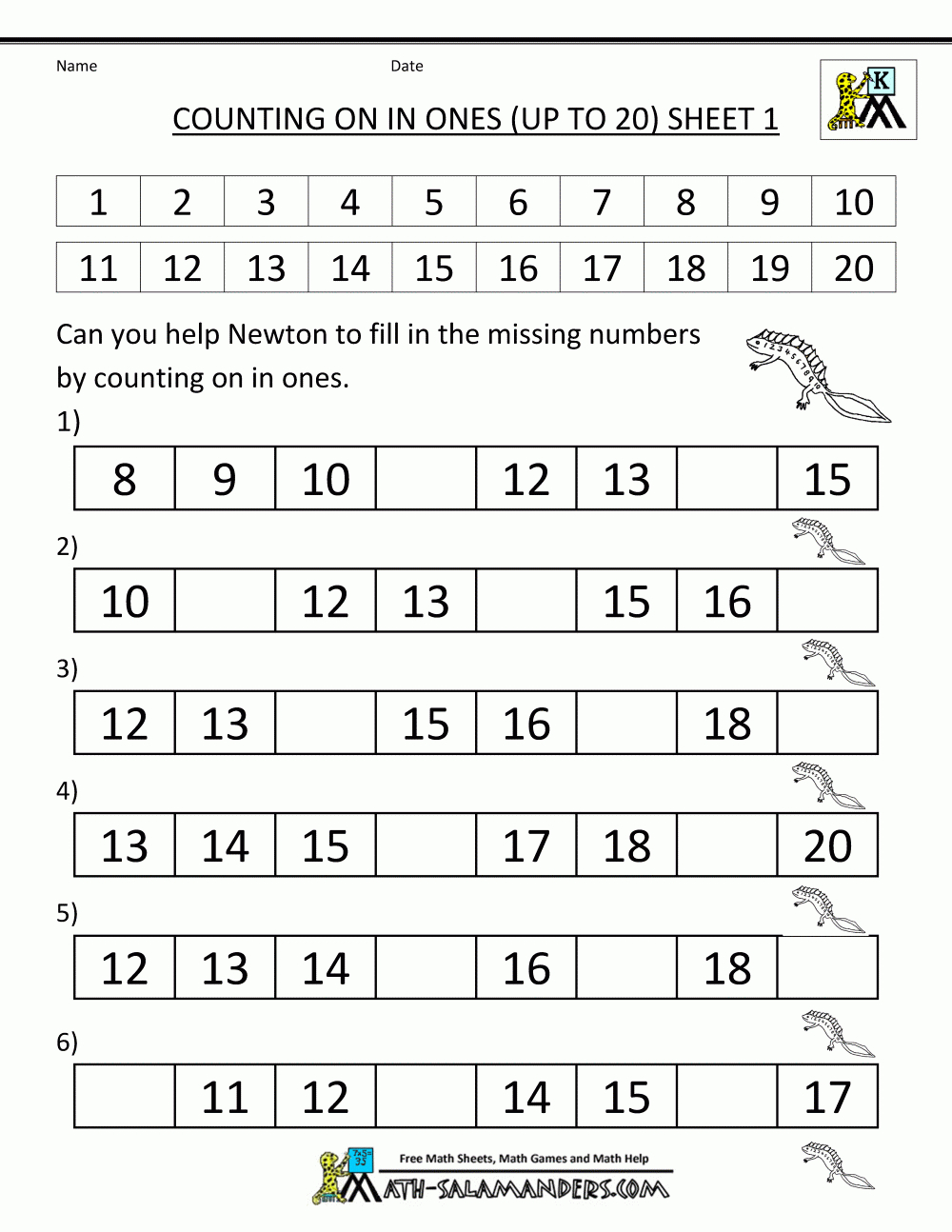 Kindergarten Counting Worksheets Sequencing To 25 Free Printable 