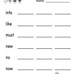 Kindergarten Free Spelling Worksheet Printable | School | Spelling   Free Printable Spelling Worksheets For Adults