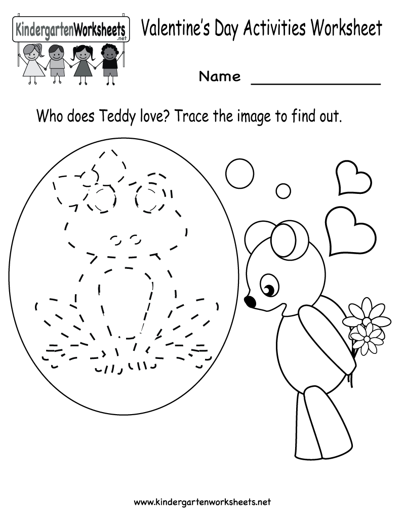 Kindergarten Valentine&amp;#039;s Day Activities Worksheet Printable | Cute - Free Printable Kid Activities Worksheets