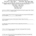 Kinetic And Potential Energy Worksheet Answers   Soccerphysicsonline   Free Printable Worksheets On Potential And Kinetic Energy