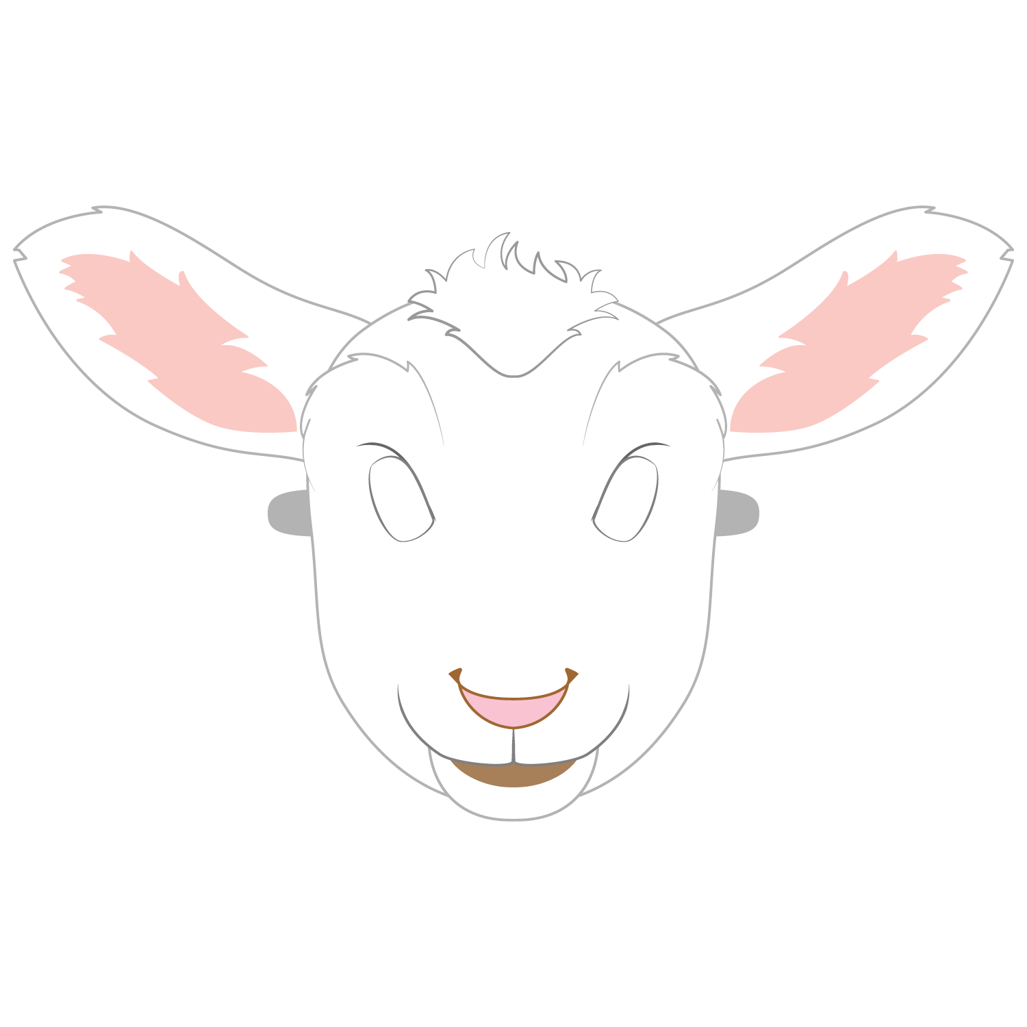 Lamb Mask Template | Free Printable Papercraft Templates - Free Printable Sheep Mask