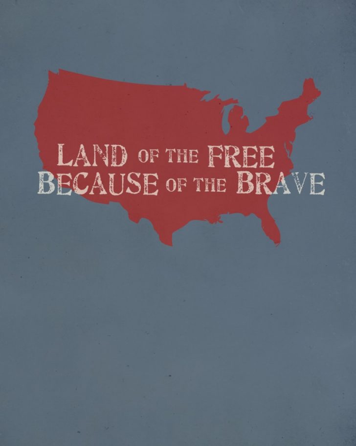 Home Of The Free Because Of The Brave Printable