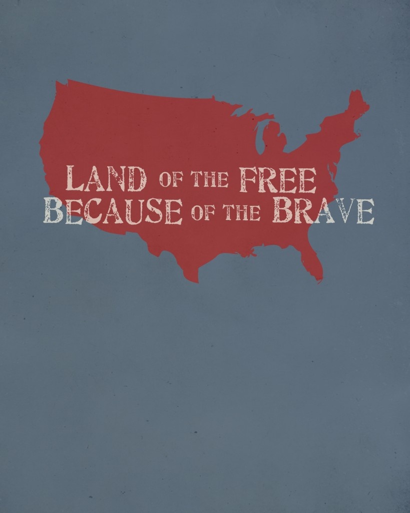 Land Of The Free, Because Of The Brave | 4Th Of July Printables - Home Of The Free Because Of The Brave Printable