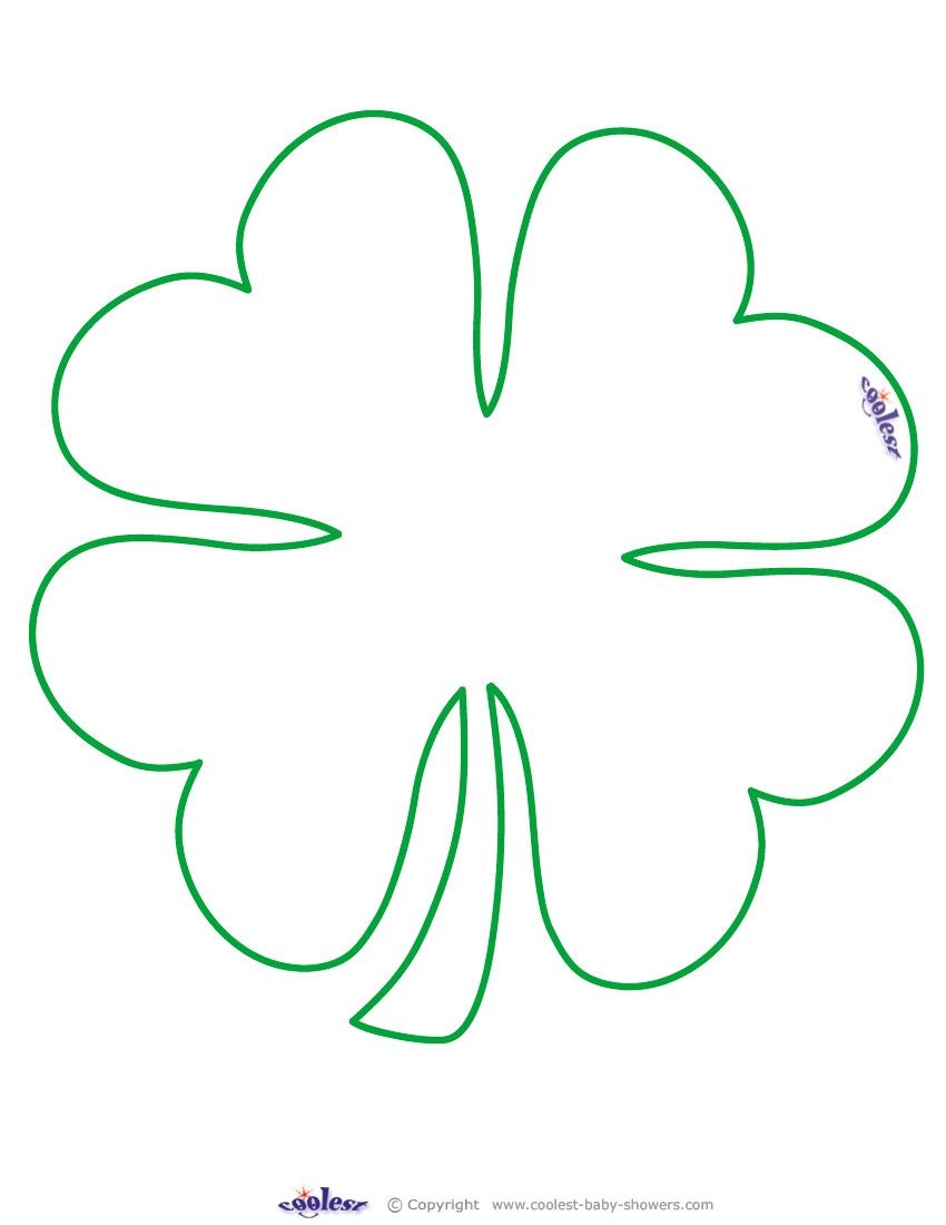 Large Printable Clover Coolest Free Printables … | Tattoo Canvas - Free Printable Shamrock Cutouts