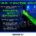 Laser Tag Party Invitations Template Free | Nicks Birthday In 2019   Free Printable Laser Tag Invitation Template
