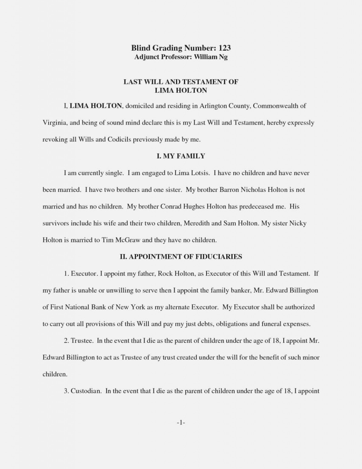 Last Will And Testament Template Pdf Beautiful Last Will And - Free Printable Last Will And Testament Blank Forms Florida