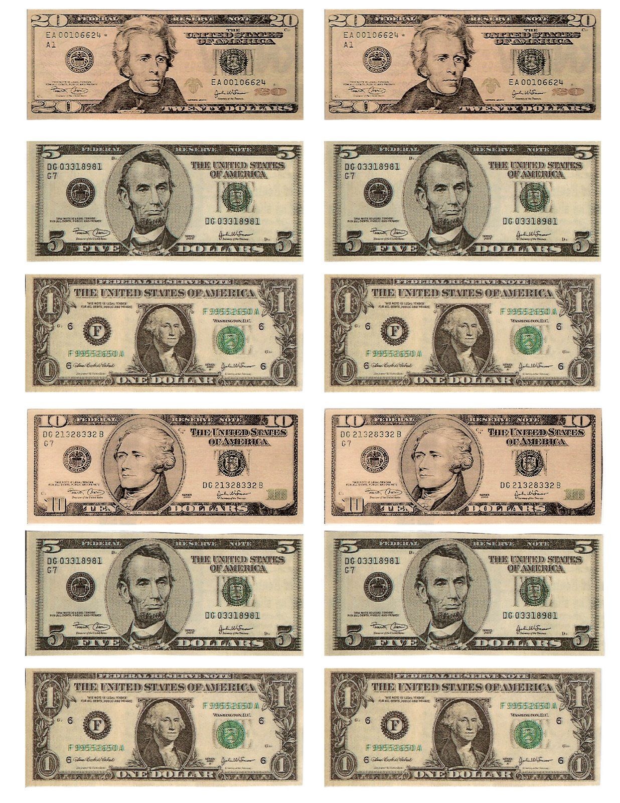 Legal, Free, Printable Money For Teaching The Kids About American - Free Printable Fake Money That Looks Real