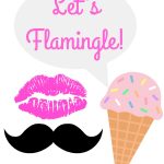 Let's Flamingle Flamingo Party Free Printable Photo Booth Props   Hawaiian Photo Booth Props Printable Free
