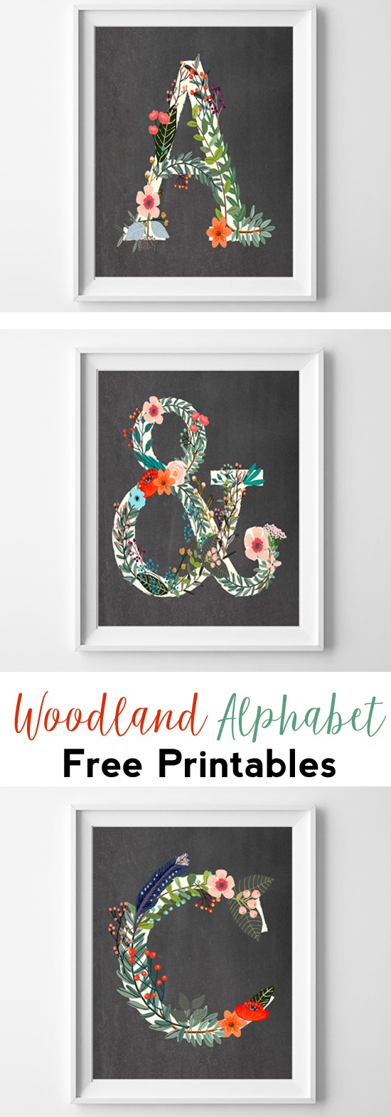 Letter Art {Woodland Alphabet Free Printables} - All Crafty Things - Free Printable Photo Letter Art