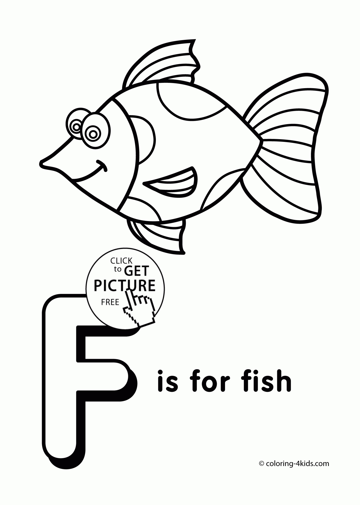 Letter F Coloring Pages Of Alphabet (F Letter Words) For Kids - Free Printable Alphabet Letters Coloring Pages