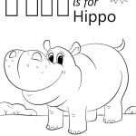 Letter H Is For Hippopotamus Coloring Page | Free Printable Coloring   Free Printable Hippo Coloring Pages